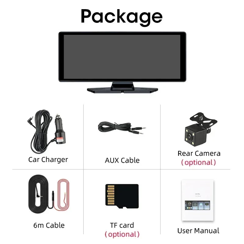 Develuck Universal 10.26'' Android Auto Carplay Screen Car Radio Multimedia Video Player Portable MP5 Intelligent System WIFI BT
