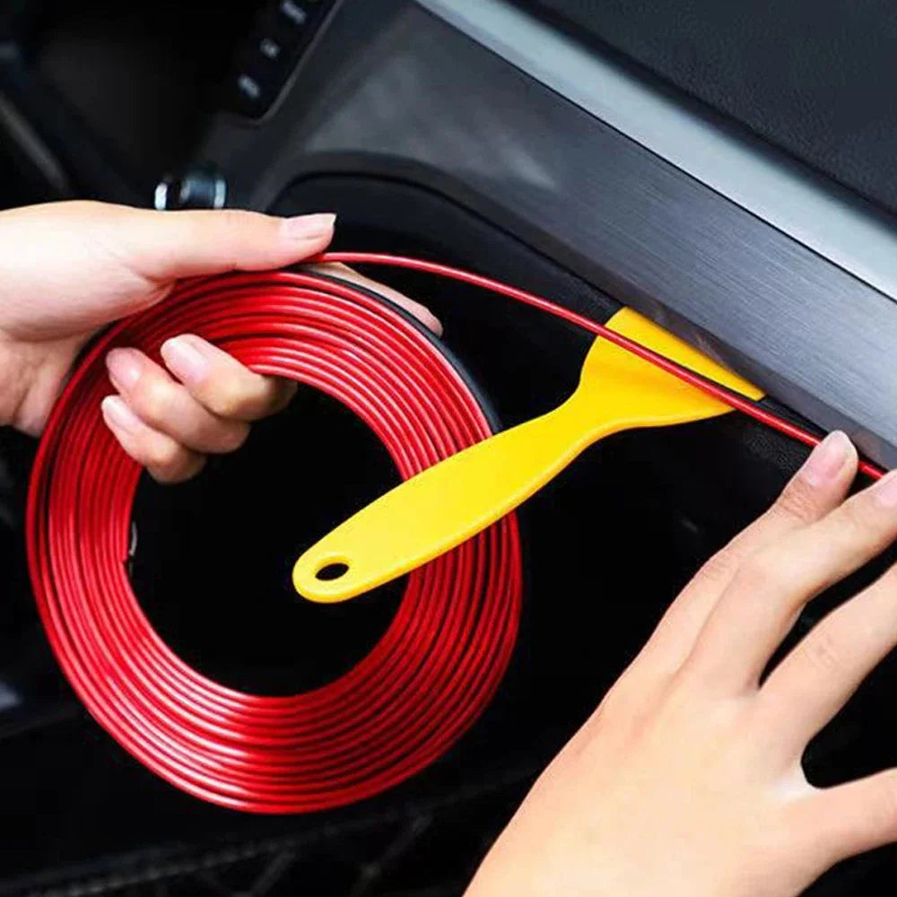 Universal Car Moulding Decoration Flexible Strips 5M/3M Interior Auto Mouldings Car Cover Trim Dashboard Door Car-styling