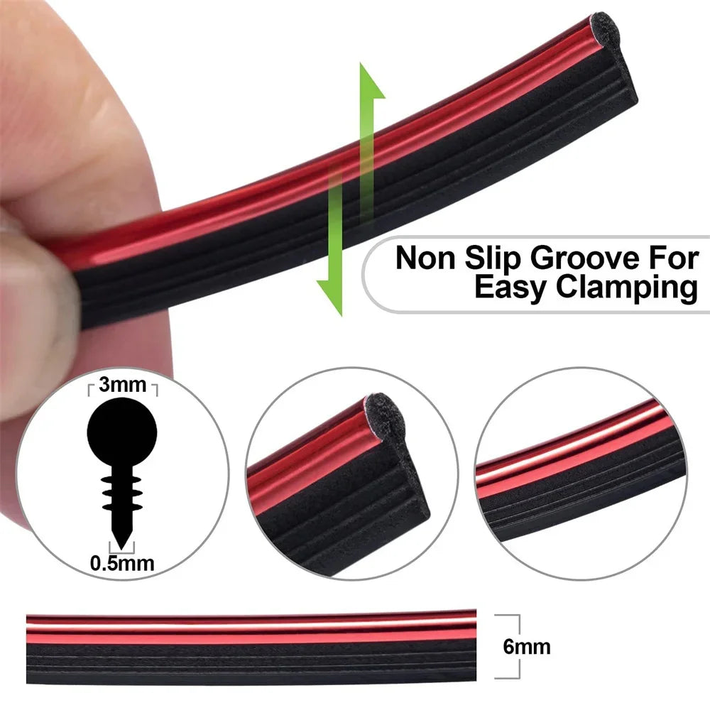 Universal Car Moulding Decoration Flexible Strips 5M/3M Interior Auto Mouldings Car Cover Trim Dashboard Door Car-styling